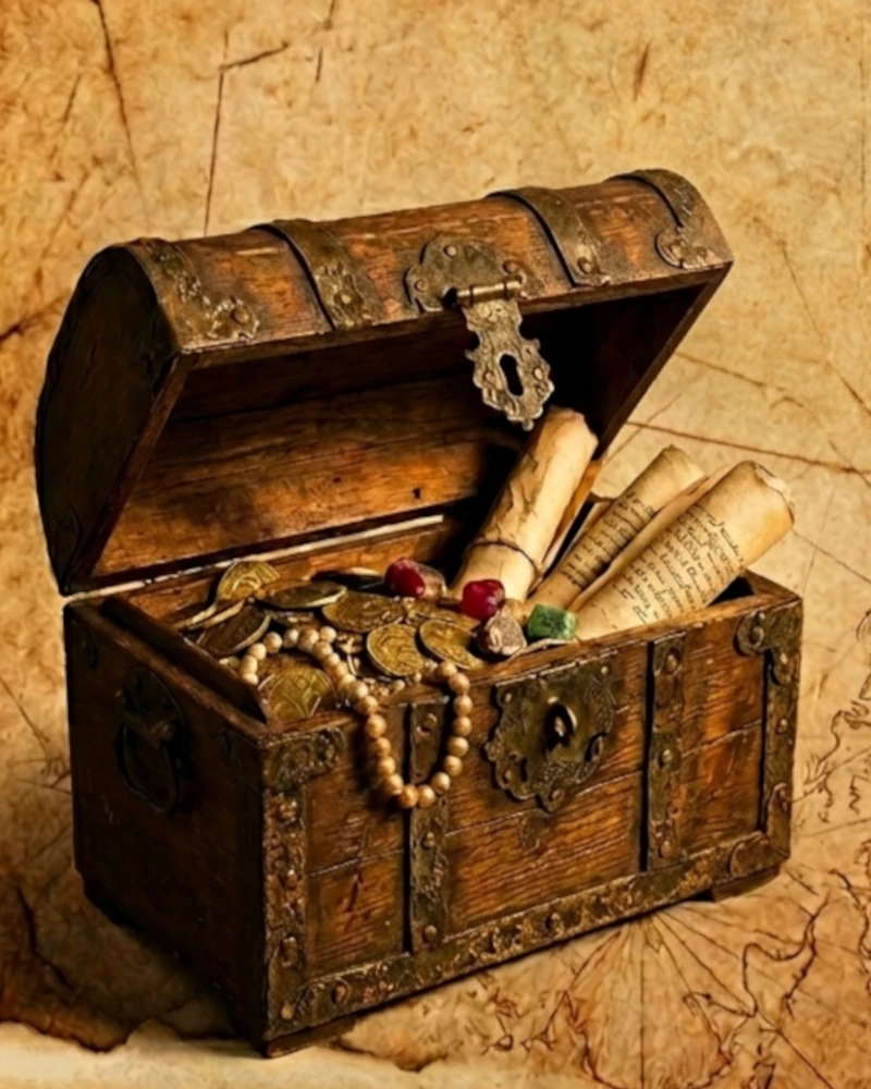 Community Treasure Hunt treasure chest on map